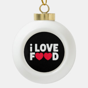 Adorno De Cerámica Tipo Bola Me encanta la comida Graciosa Regalo de comida par