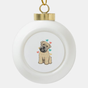 Adorno De Cerámica Tipo Bola Me Encanta Mi Corazón De Perro Tradicional De Llan