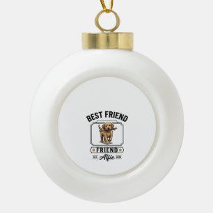 Adorno De Cerámica Tipo Bola Mejor amigo Alfie diseño vintage amante de los per