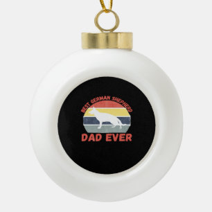 Adorno De Cerámica Tipo Bola Mejor papá Pastor Alemán de todos los tiempos cita