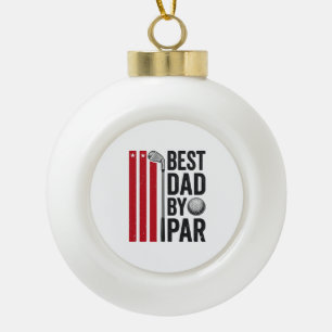 Adorno De Cerámica Tipo Bola Mejor Papá Por Par Golf Papá Diseño Vintage_1