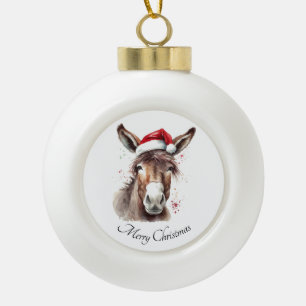 Adorno De Cerámica Tipo Bola Memoria del árbol de Navidad del burro