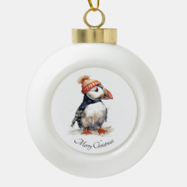Adorno De Cerámica Tipo Bola Merry Puffin