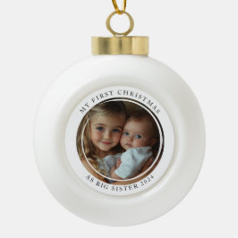 Adorno De Cerámica Tipo Bola Mi primera Navidad como gran hermana foto Personal