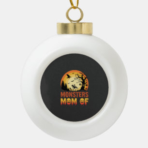 Adorno De Cerámica Tipo Bola Monstruos de Halloween Mamá de la Familia de Esque