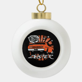 Adorno De Cerámica Tipo Bola Mopar - Ornamento de Navidad de bolas de cerámica