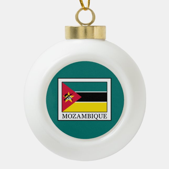 Adorno De Cerámica Tipo Bola Mozambique (Anverso)