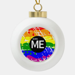 Adorno De Cerámica Tipo Bola Nacido en mi Orgullo Gay