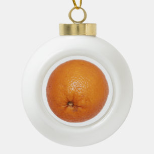 Adorno De Cerámica Tipo Bola Naranja