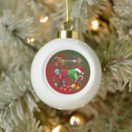 Adorno De Cerámica Tipo Bola Navidad