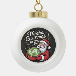 Adorno De Cerámica Tipo Bola Navidad 2026, 