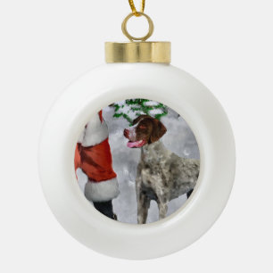 Adorno De Cerámica Tipo Bola Navidad alemán del indicador de pelo corto