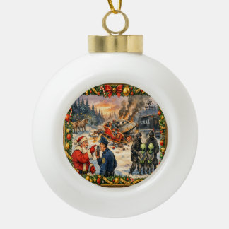 Adorno De Cerámica Tipo Bola Navidad Catastrófica