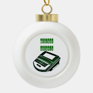 Adorno De Cerámica Tipo Bola Navidad del reportero de corte