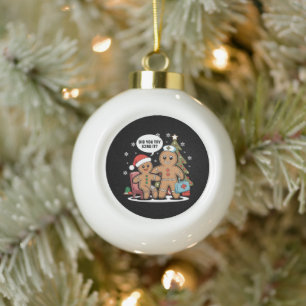 Adorno De Cerámica Tipo Bola Navidad Enfermera A Gingerbread Man ¿Intentaste Iz
