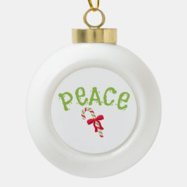 Adorno De Cerámica Tipo Bola Navidad estacional de la palabra "PAZ" para navida