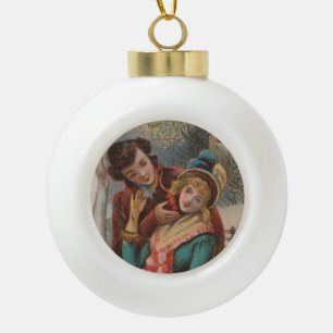 Adorno De Cerámica Tipo Bola Navidad, Inglaterra-Anuncio de época victoriana vi