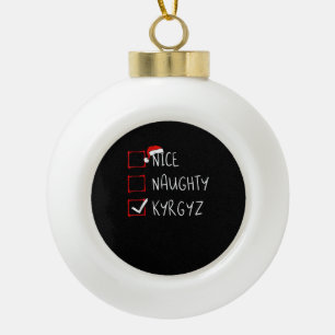 Adorno De Cerámica Tipo Bola Navidad Kyrgyzstan agradable traviesa Patrimonio