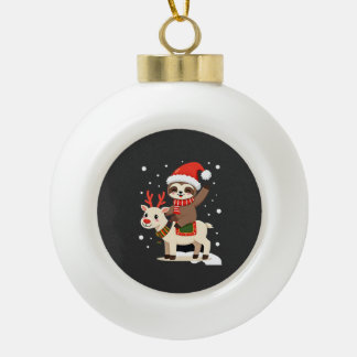 Adorno De Cerámica Tipo Bola Navidad Perezoso Alpaca (3)