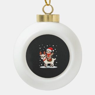 Adorno De Cerámica Tipo Bola Navidad Perezoso Alpaca (4)