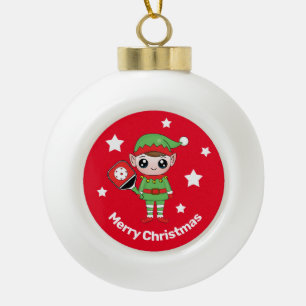 Adorno De Cerámica Tipo Bola Navidades de baloncesto Elf, Navidades de bolas de