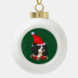 Adorno De Cerámica Tipo Bola Navidades de Cavalier King Charles Spaniel