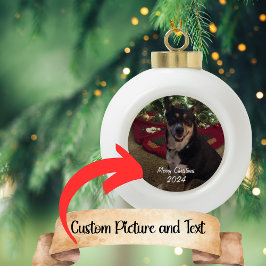 Adorno De Cerámica Tipo Bola Navidades de fotografía personalizable Ornamento d