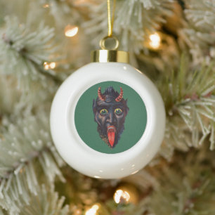Adorno De Cerámica Tipo Bola Navidades de Krampus