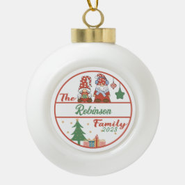 Adorno De Cerámica Tipo Bola Navidades de la familia Gnome