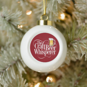Adorno De Cerámica Tipo Bola Navidades de la pelota cerámica de Craft Beer Whi