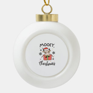Adorno De Cerámica Tipo Bola Navidades de Mooey lindo bebé Highland Cow Vacas n