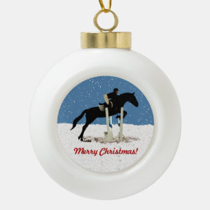 Adorno De Cerámica Tipo Bola Navidades de salto de caballo Bonito