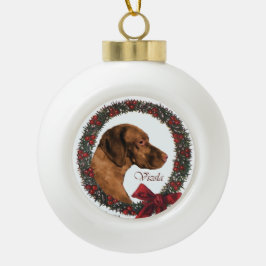 Adorno De Cerámica Tipo Bola Navidades de Vizsla