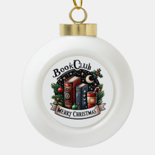 Adorno De Cerámica Tipo Bola Navidades del Club del Libro