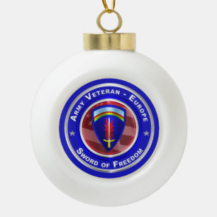 Adorno De Cerámica Tipo Bola Navidades del Ejército Veterano-Europa Keepsake