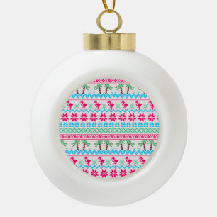 Adorno De Cerámica Tipo Bola Navidades feos sudan flamenco tropical