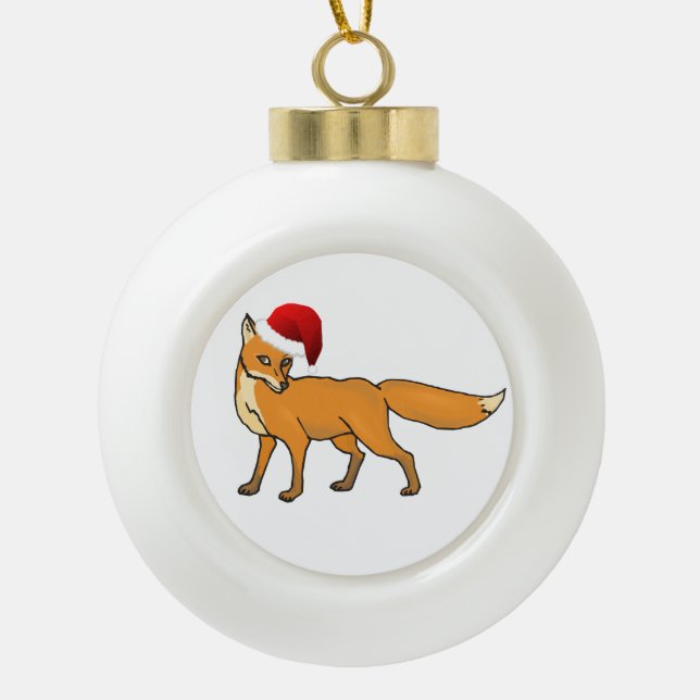 Adorno De Cerámica Tipo Bola Navidades Fox (Anverso)