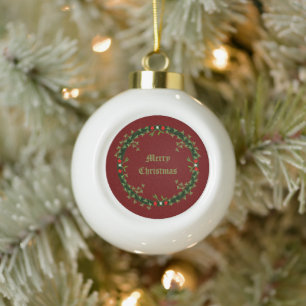 Adorno De Cerámica Tipo Bola Navidades góticos Personalizado Wreath