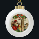 Adorno De Cerámica Tipo Bola Navidades Ornamento de bolas de cerámica, de época<br><div class="desc">Navidades Cerámica Ball Ornament Decoran tu hermoso árbol de Navidad con un adorno personalizado. Algo para todos,  Maria lurdis afonso,  https://www.zazzle.com/succeedinbeautybarb</div>