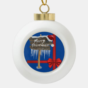 Adorno De Cerámica Tipo Bola Navidades Ornamento de bolas de cerámica, Feliz Na