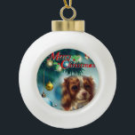 Adorno De Cerámica Tipo Bola Navidades Ornamento de bolas de cerámica, Feliz Na<br><div class="desc">Navidades Cerámica Ball Ornament Decoran tu hermoso árbol de Navidad con un adorno personalizado. Algo para todos,  Maria lurdis afonso,  https://www.zazzle.com/succeedinbeautybarb</div>