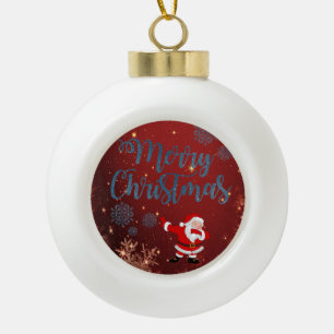 Adorno De Cerámica Tipo Bola Navidades Ornamento de bolas de cerámica, Feliz Na