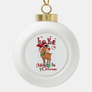 Adorno De Cerámica Tipo Bola Navidades Ornamento de bolas de cerámica, Feliz Na