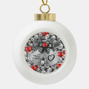 Adorno De Cerámica Tipo Bola Navidades Ornamento de bolas de cerámica, Feliz Na