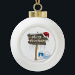 Adorno De Cerámica Tipo Bola Navidades Ornamento de bolas de cerámica, Feliz Na<br><div class="desc">Navidades Cerámica Ball Ornament Decoran tu hermoso árbol de Navidad con un adorno personalizado. Algo para todos,  Maria lurdis afonso,  https://www.zazzle.com/succeedinbeautybarb</div>