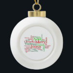 Adorno De Cerámica Tipo Bola Navidades Ornamento de bolas de cerámica, Feliz Na<br><div class="desc">Navidades Cerámica Ball Ornament Decoran tu hermoso árbol de Navidad con un adorno personalizado. Algo para todos,  Maria lurdis afonso,  https://www.zazzle.com/succeedinbeautybarb</div>