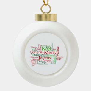Adorno De Cerámica Tipo Bola Navidades Ornamento de bolas de cerámica, Feliz Na