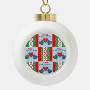 Adorno De Cerámica Tipo Bola Navidades Ornamento de bolas de cerámica, Feliz Na