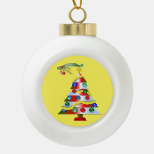 Adorno De Cerámica Tipo Bola Navidades Ornamento de bolas de cerámica, Feliz Na