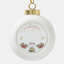 Adorno De Cerámica Tipo Bola Navidades Pine Bow Lantern En La Foto De La Memori
